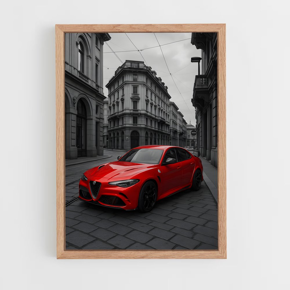 Poster Giulia quadrifoglio – affiche Alfa Romeo (vue 4)